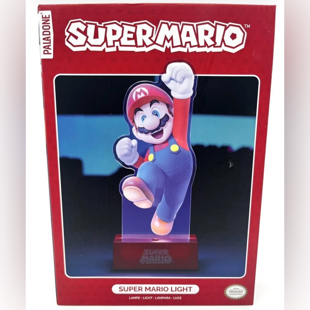 Paladone, Super Mario Acrylic LED Decor Light - Red and Blue